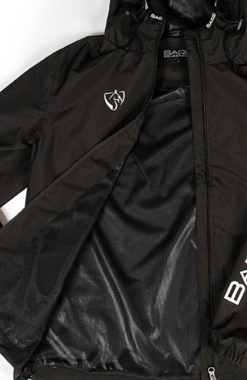 BARE Unisex Kali Lightweight Waterproof Short Jacket (Mesh Lined) - Black